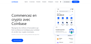 Coinbase, plateforme d'achat de cryptomonnaies